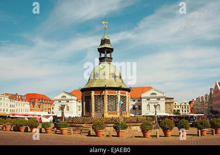 Marktplatz Hansestadt Wismar Deutschland Stockfoto