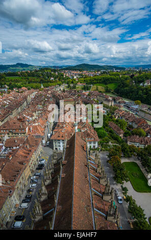 Bern-Schweiz-Antenne aus Münster Kathedrale Stockfoto