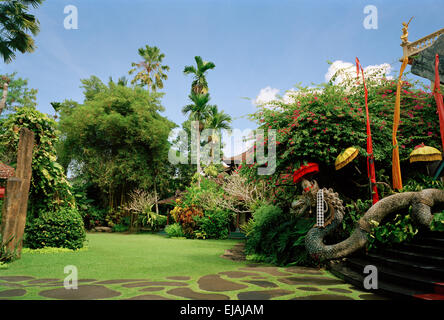 Antonio Blanco Renaissance Museum in Ubud in Bali in Indonesien in Südostasien. Garten grüne Natur Eden üppige Schönheit Gelassenheit Pflanze Eskapismus Reisen Stockfoto