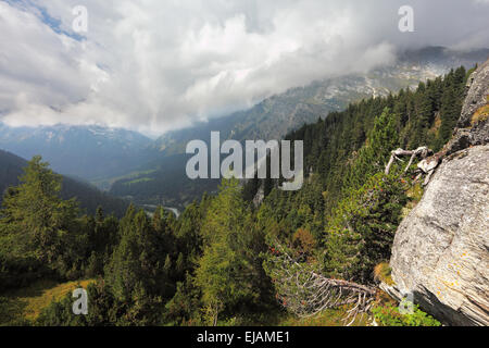 Wunderschöne Tal im Sonnenlicht Stockfoto