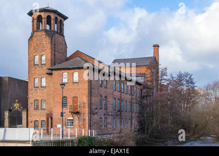 Derby Silk Mill, Derby, England, UK, ehemals Derby Industrial Museum bekannt. Es ist Teil der Derwent Valley Mills Weltkulturerbe Stockfoto