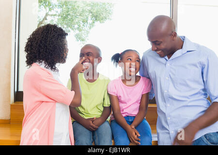 Glückliche Familie Zeit miteinander zu verbringen Stockfoto