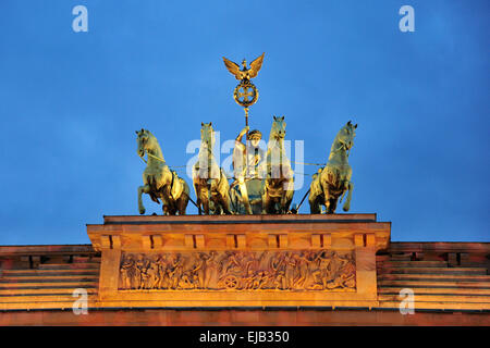 Brandenburger Tor, Quadriga, Berlin Deutschland Stockfoto