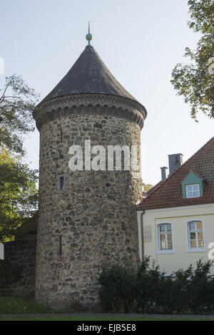 Alte Stadtmauer in Recklinghausen, Deutschland Stockfoto