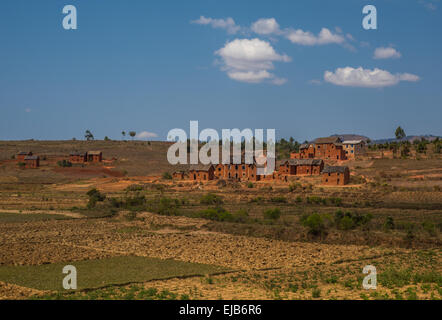 Madagaskar-Highland-Landschaft Stockfoto