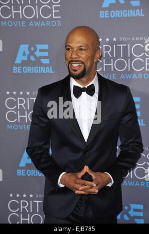 LOS ANGELES, CA - 15. Januar 2015: Common am 20. Annual Critics' Choice Movie Awards im Hollywood Palladium. Stockfoto