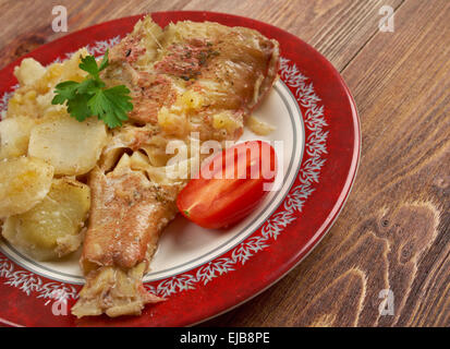 Gebackene Rote Zackenbarsch Stockfoto