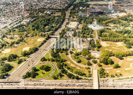 Luftaufnahme von Queens Borough, New York Stockfoto