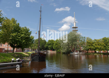 Segelschiff im Falderndelft Stockfoto