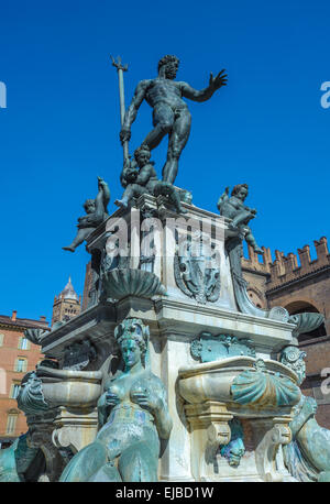 Brunnen von Neptun in Bologna, Italien Stockfoto