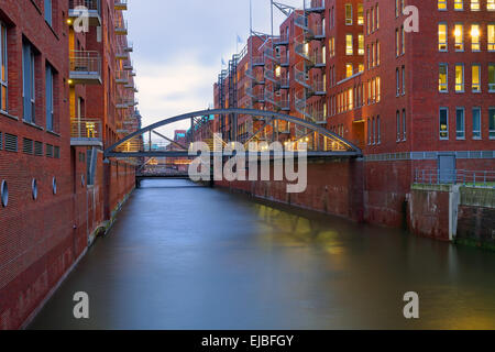 Die Speicherstadt in Hamburg Stockfoto