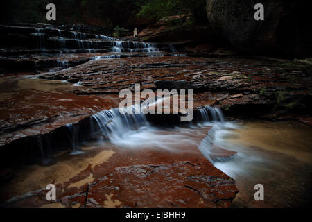 Kaskade am Virgin River durch die Narrows Canyon Stockfoto