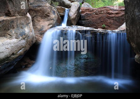 Kaskade am Virgin River durch die Narrows Canyon Stockfoto