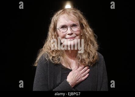 Opening Night Vorhang für das Broadway Love Letters im Brooks Atkinson Theatre. Mitwirkende: Mia Farrow wo: New York, New York, Vereinigte Staaten von Amerika als: 18 Sep 2014 Stockfoto