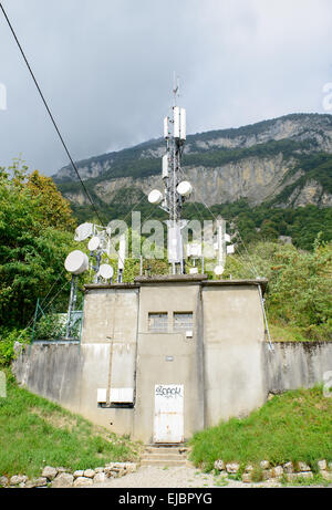 Handy-Antennen in Französisch Berg Stockfoto