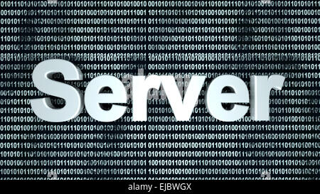 Server-Binär-Hintergrund Stockfoto