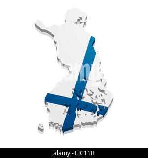 Karte Finnland Stockfoto