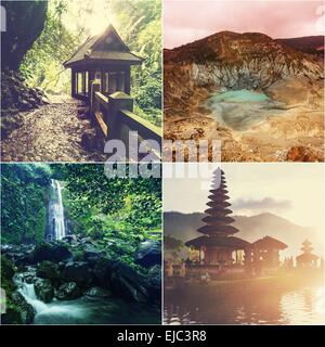 Indonesien-collage Stockfoto