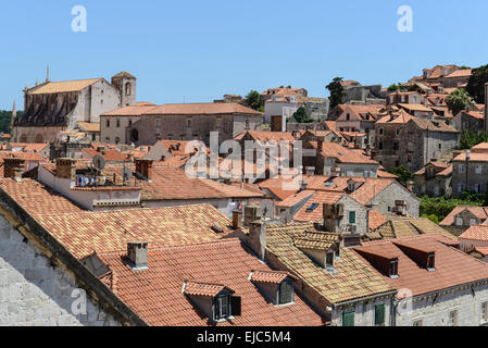 Häuser in Dubrovnik Kroatien Stockfoto