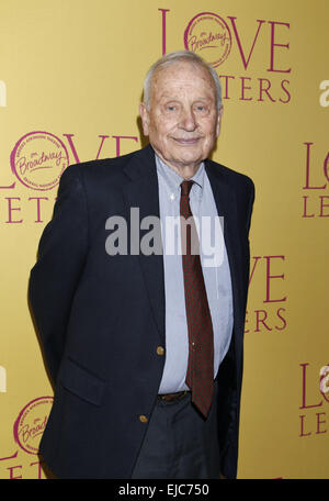 Opening Night after-Party für das Broadway Liebesbriefe statt im Restaurant Brasserie 8,5 - Ankünfte. Mitwirkende: A.r. Gurney wo: New York, New York, Vereinigte Staaten von Amerika als: 18 Sep 2014 Stockfoto