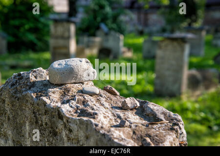 jüdischer Friedhof in Krakau Stockfoto
