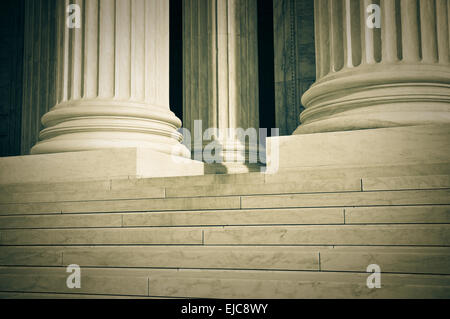 Säulen von Recht und Gerechtigkeit U.S. Supreme Court Stockfoto