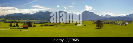 Panorama-Landschaft in Bayern Stockfoto