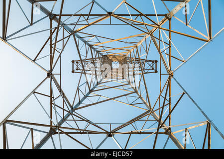 Power Transmission Turm closeup Stockfoto