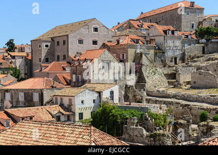 Häuser in Dubrovnik Kroatien Stockfoto