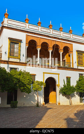 Terrasse der Casa de Pilatos - Sevilla Spanien Stockfoto