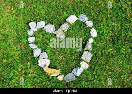 Herz aus Stein Stockfoto