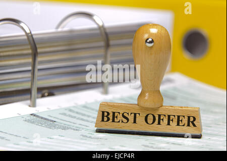 beste Angebot auf Stempel markiert Stockfoto