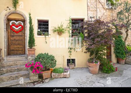 Die malerische toskanische Stadt Ecken Stockfoto
