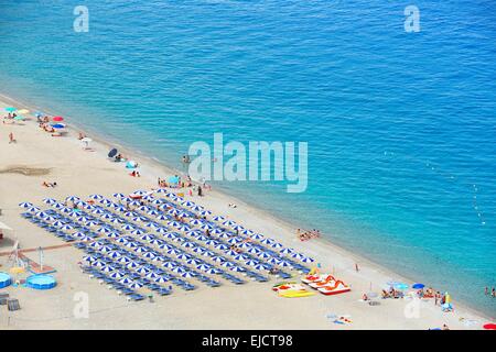 Auf Scilla Strand in Kalabrien anzeigen Stockfoto