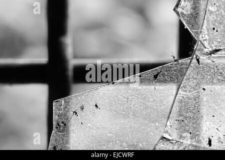 verlorene Jahre hinter Bars schwarz / weiß Stockfoto