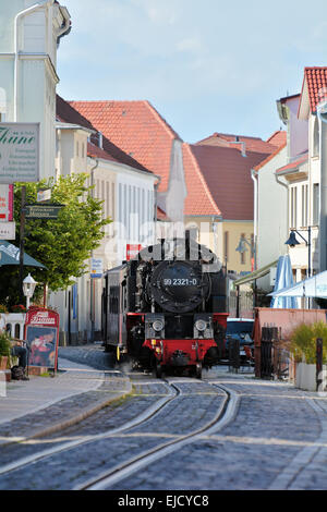 Steam Train Molli in Bad Doberan Stockfoto