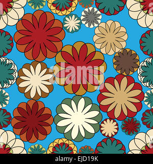 geometrischen Mosaik nahtlose floralen Muster Stockfoto