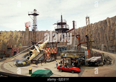 Stuntshow Moviepark Babelsberg Stockfoto