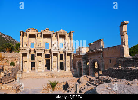 Alten Celsius Bibliothek in Ephesus-Türkei Stockfoto