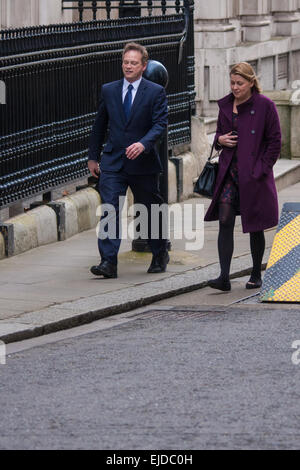 London, UK. 24. März 2015. Mitglieder des Kabinetts sammeln für ihre wöchentlichen Treffen in der Downing Street. Im Bild: Grant Shapps, Vorsitzender der Tory-Partei Credit: Paul Davey/Alamy Live-Nachrichten Stockfoto