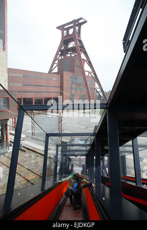 Zeche Zollverein, Eintritt, Essen, Nordrhine-Westfalen, Deutschland, Europa Stockfoto