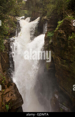 Argentinien, Iguazu Wasserfälle, Circuito Inferior, untere Schaltung, Saltar Lanusse Wasserfall Stockfoto