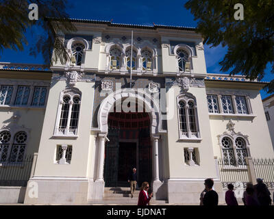 Banco de Portugal Gebäude in Faro, Algarve, Portugal Stockfoto