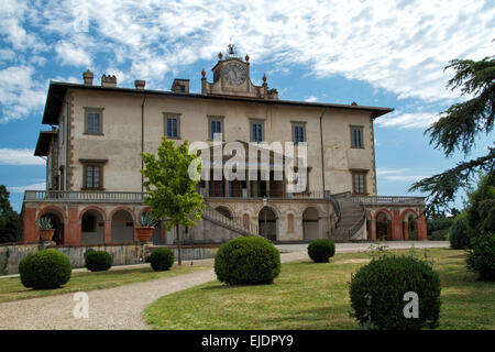 Villa Medici Poggio eine Caiano Stockfoto