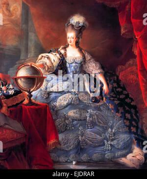 Marie Antoinette, Königin von Frankreich, in Krönung Roben Stockfoto