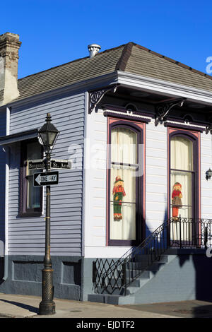 Haus am St.-Anna-Straße, French Quarter, New Orleans, Louisiana, USA Stockfoto