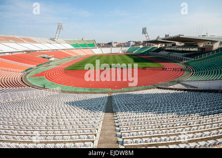 Alten Puskas Ferenc-Fußball-Stadion in Budapest, Ungarn. Stockfoto