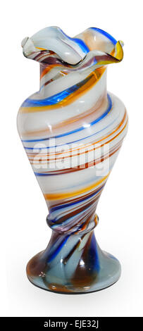 Helles Glasvase isoliert auf weißem Hintergrund Stockfoto