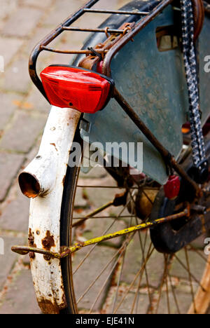 Abstrakte Bild eines alten Fahrrad und Fahrradteile in Amsterdam Stockfoto