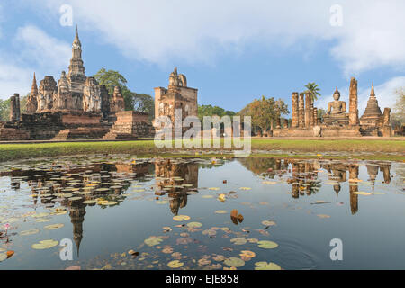 Geschichtspark Sukhothai in Thailand Stockfoto